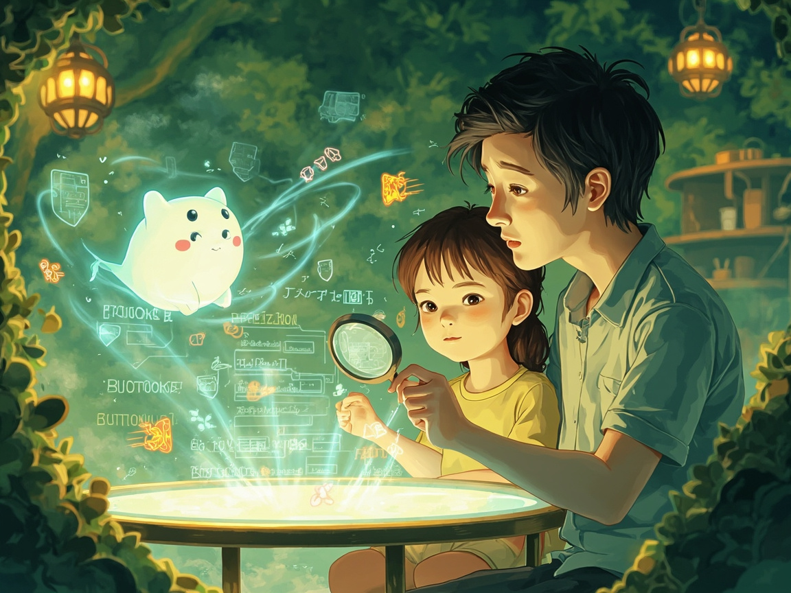 代码窗口中浮现出AI评审精灵，正在扫描代码找出bug和安全漏洞