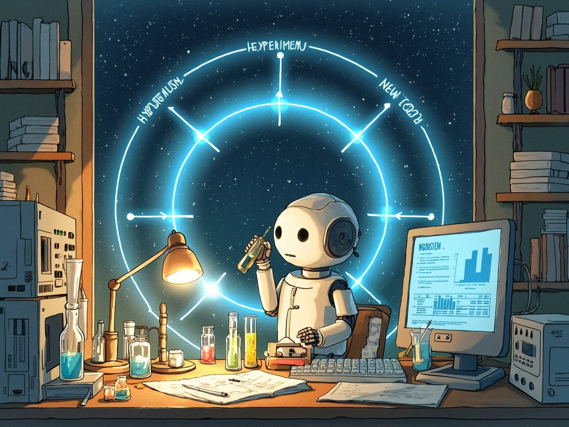 AI自主实验的循环链条，机器人科学家在实验室中